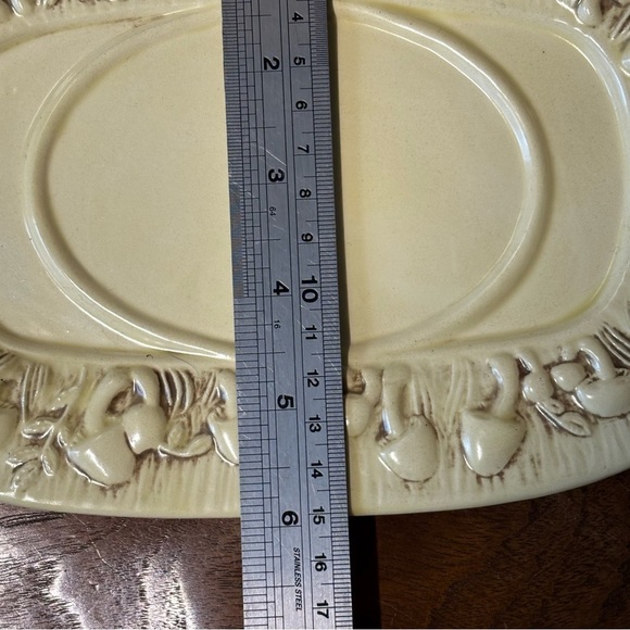 Vintage 70s Arnels Merry Mushrooms large ceramic gravy boat with saucer - Picture 11 of 11